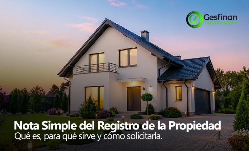 Nota simple del registro de la propiedad
