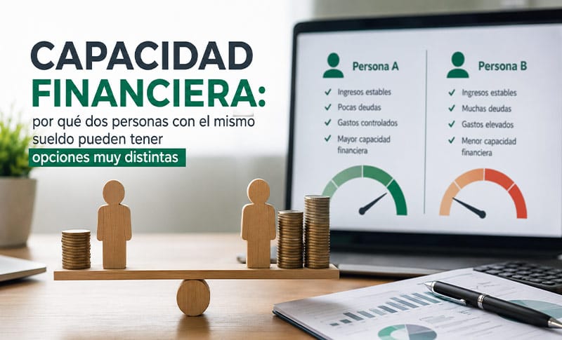 Capacidad financiera, porqué dos personas ganando el mismo sueldo tiene opciones de financiación distintas